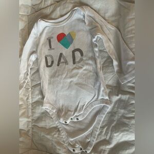 GAP White 'I Love Dad' Bodysuit
